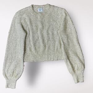 Aritzia Sunday Best Kitten Sweater‎ Gold Metallic Size XXS